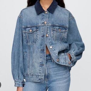 Blue Oversized Jean Jacket Classic Design
